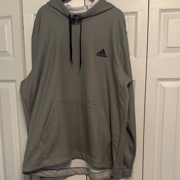 Adidas Heather Gray Sweatshirt with Black Logo. - Picture 3 of 7